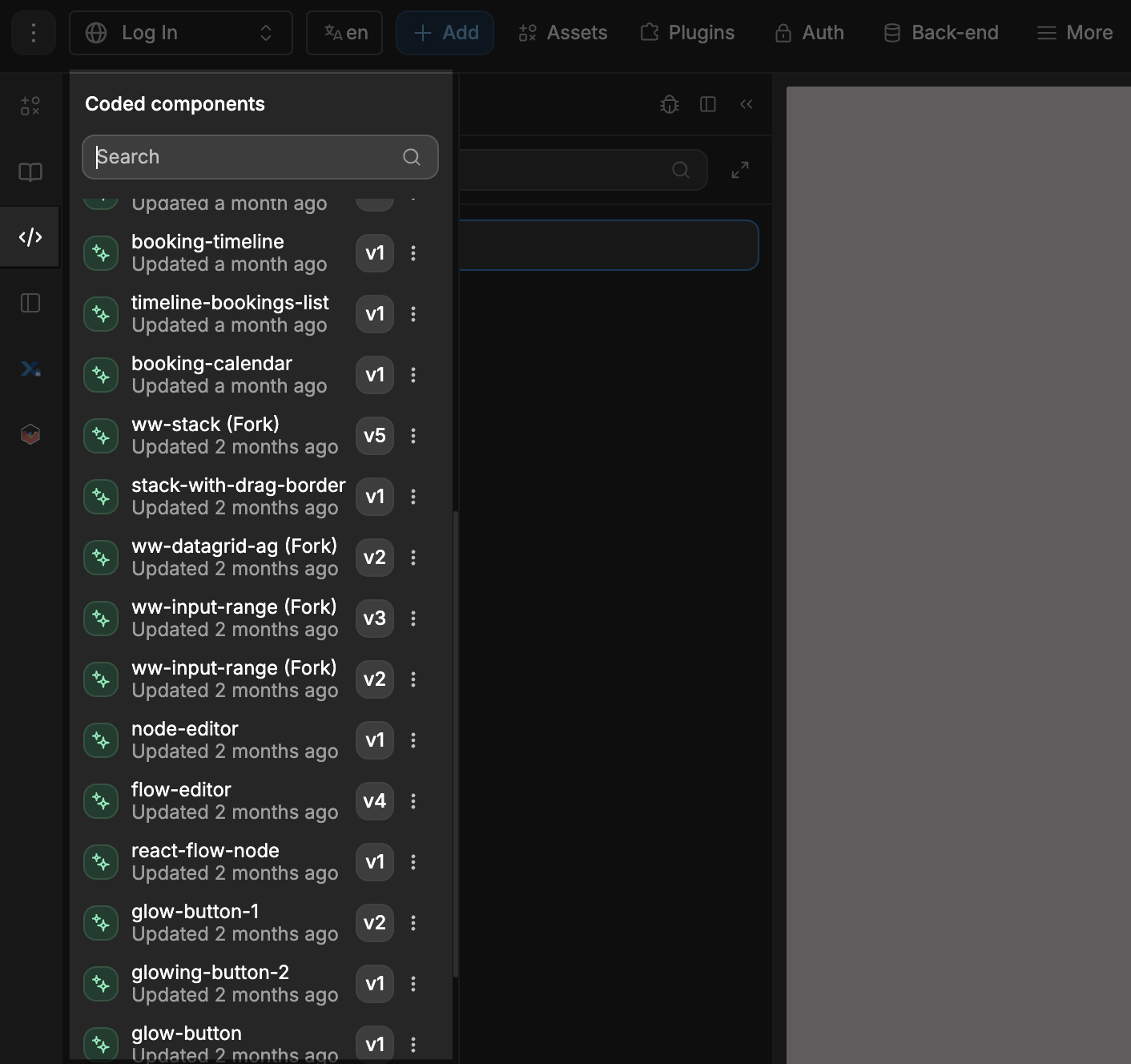 Add Panel Custom Components