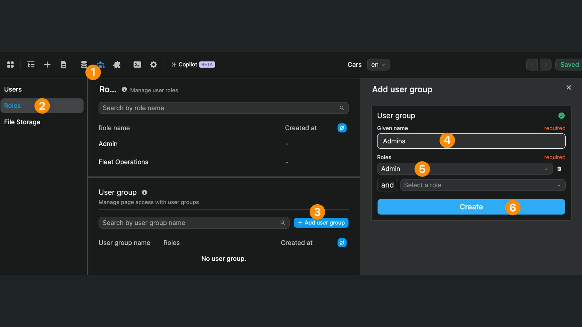 Create user groups in WeWeb
