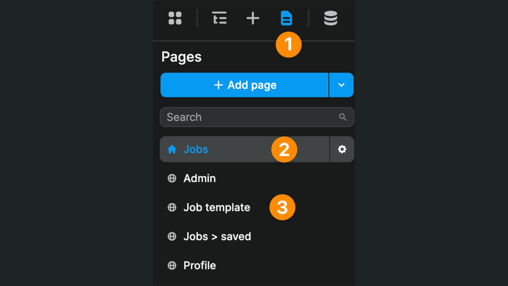 Job board template in WeWeb