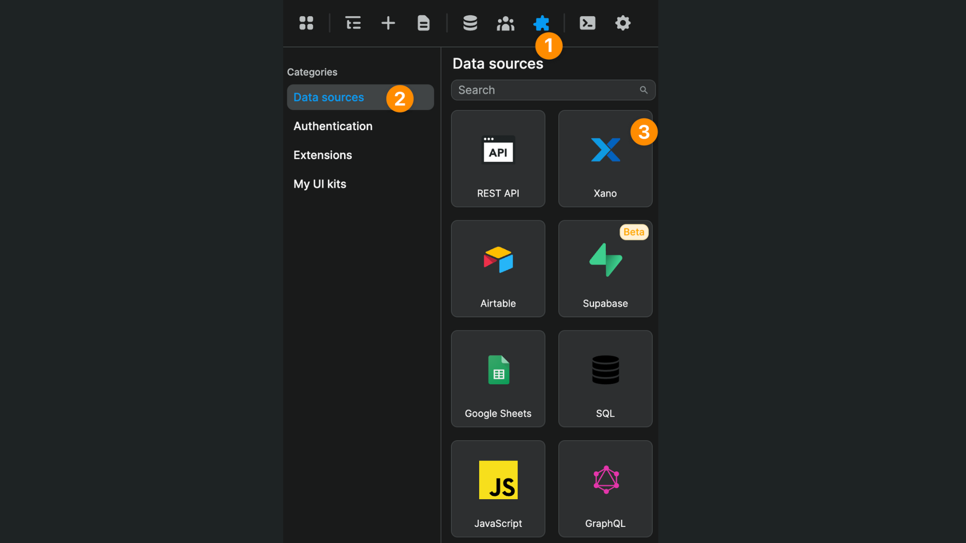 Add Xano data source plugin
