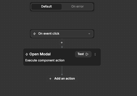 Open Modal Workflow