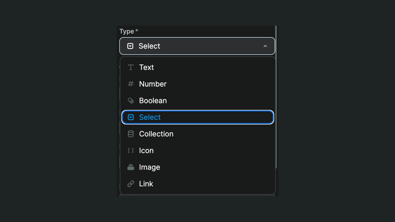 Component property types