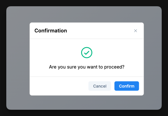 Confirmation dialog