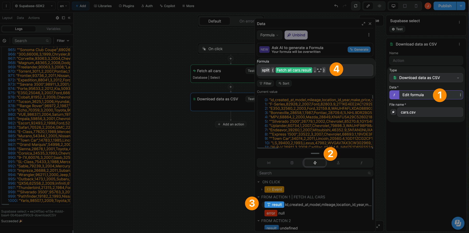 Download CSV example