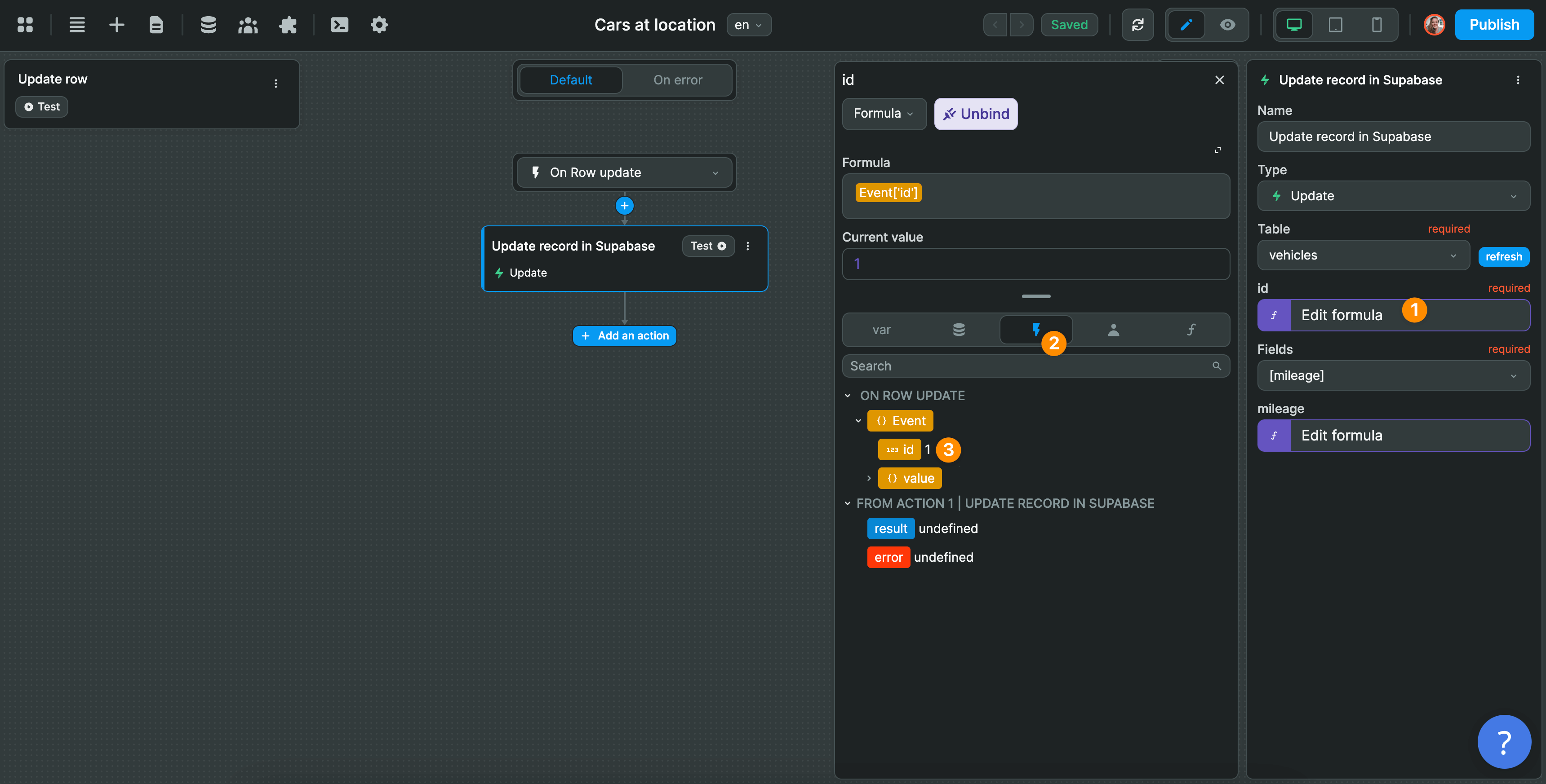 Update and delete workflows in data grid