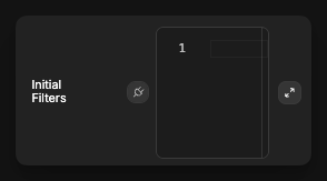 Initial Filters Setting