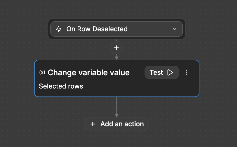 Row Deselection Workflow