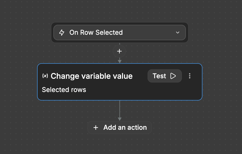 Row Selection Workflow
