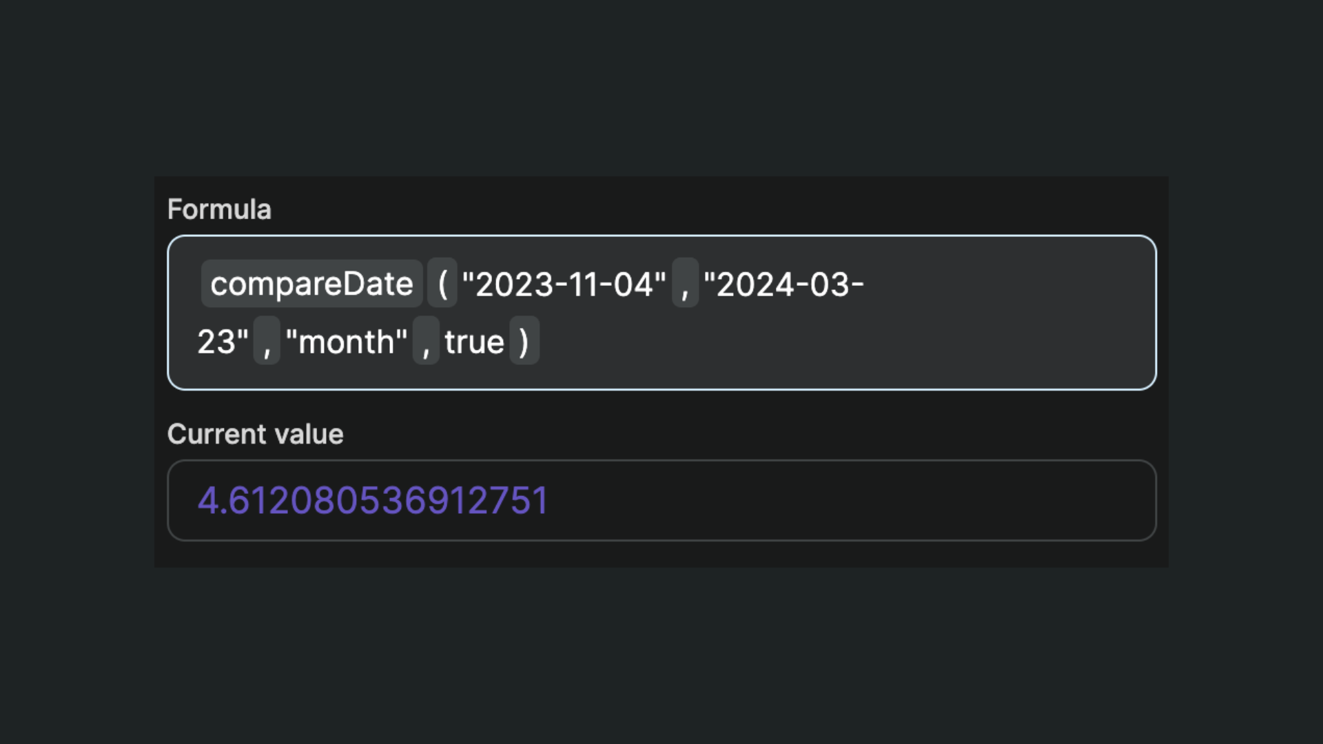 compareDate formula with floating