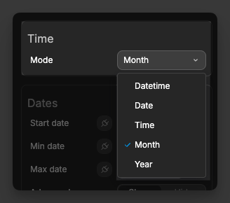 Allowed dates example