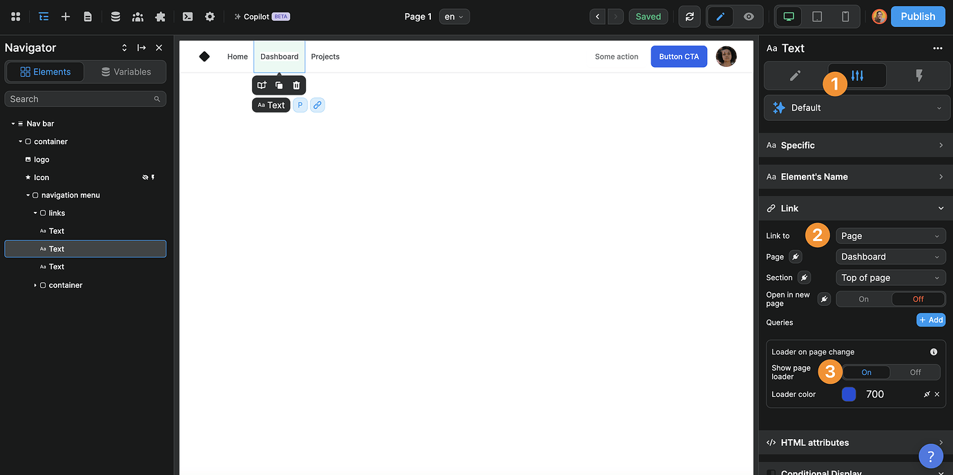 Loader on page change