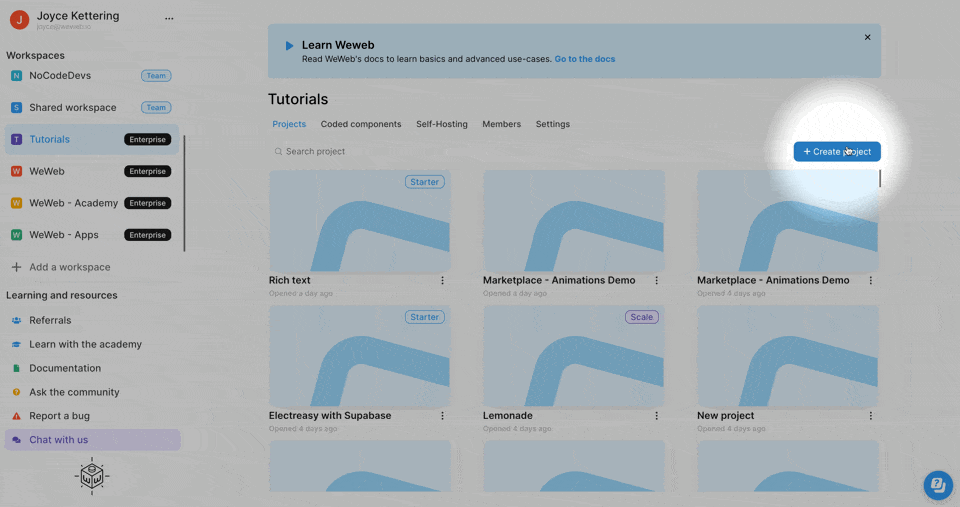 Use template from marketplace
