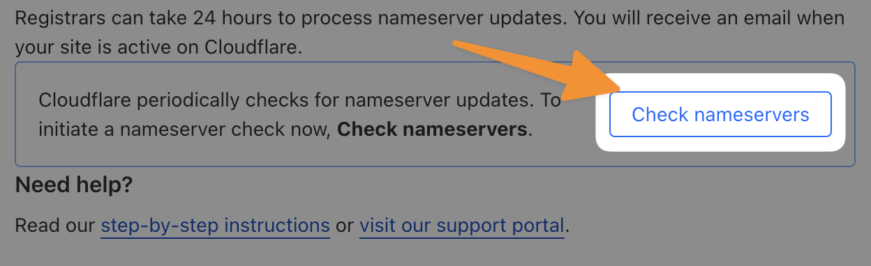 Force check nameservers