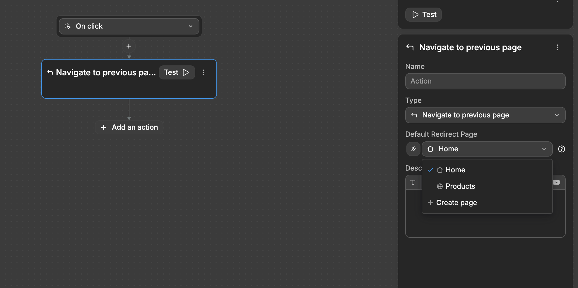 Navigate to previous page example