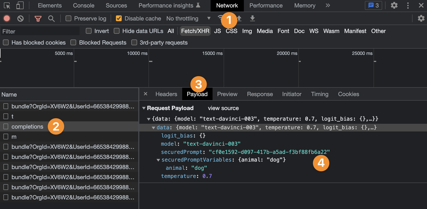 Call to OpenAI using the native integration