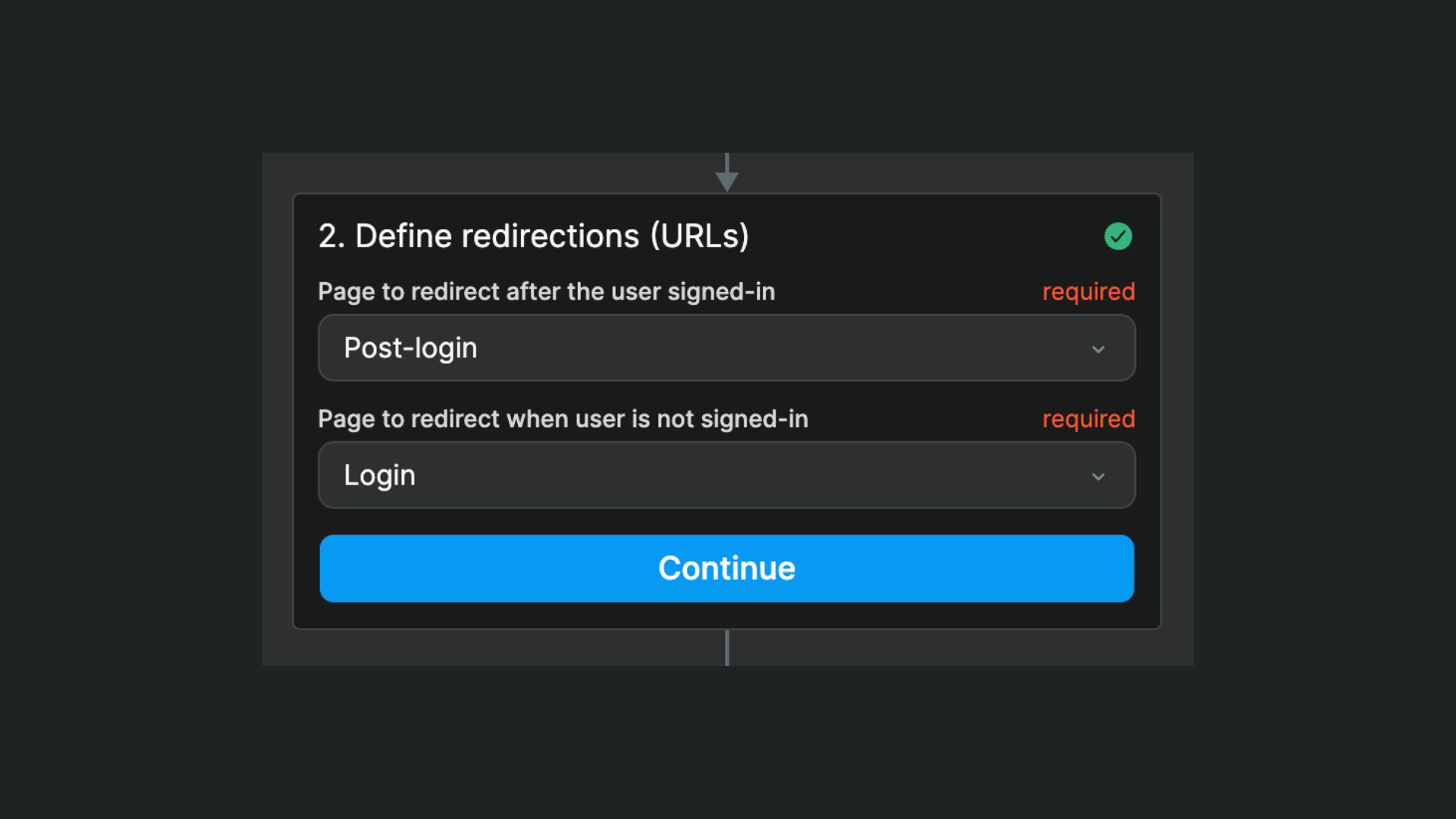 OpenID page redirects