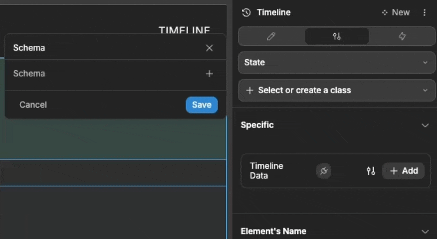 Timeline Event Schema Creation