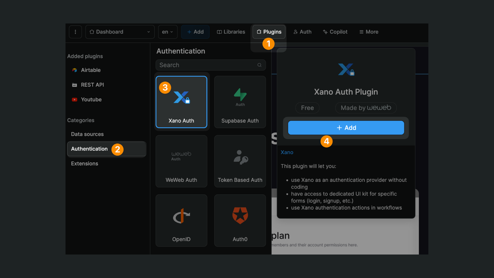Xano Auth plugin