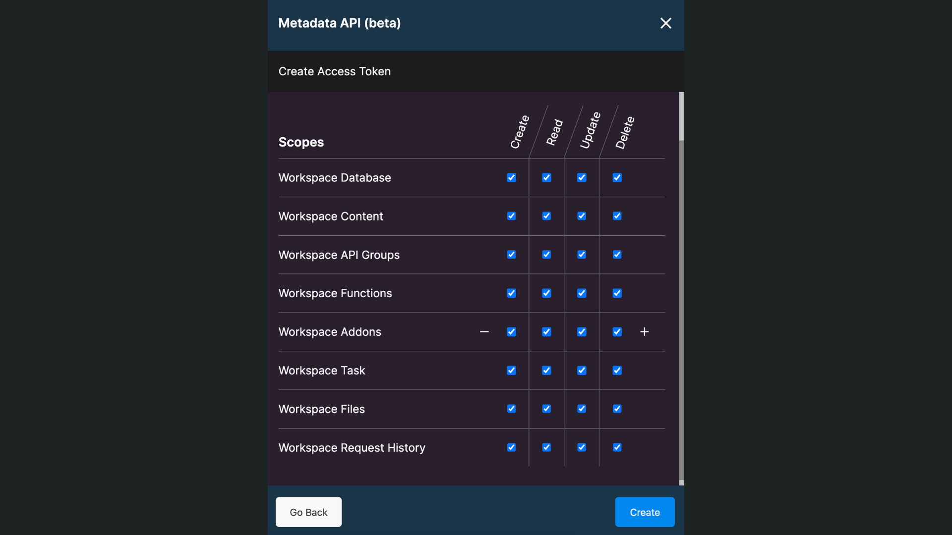 Xano access token configuration